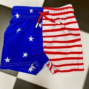 Cat & Jack American Flag Swim Trunks Size 9 months 🇺🇸